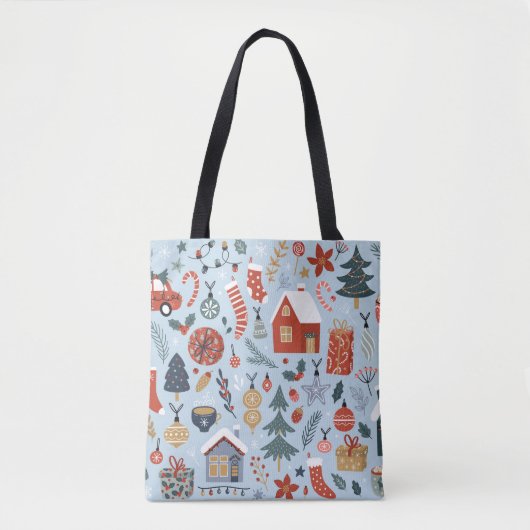 Weihnachtskollektion dekorativer Winterelemente Tasche (Vorderseite)