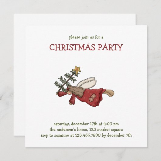 Weihnachtskollektion ・ Engel Einladung (Vorne/Hinten)