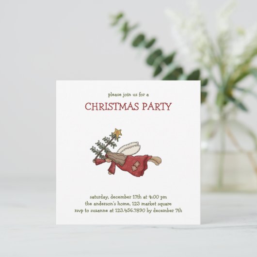 Weihnachtskollektion ・ Engel Einladung (Stehend Vorderseite)