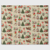 Weihnachtskollektion Gold Geschenkpapier (Flach)