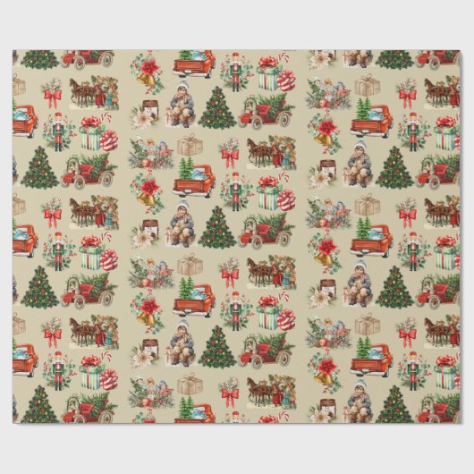 Weihnachtskollektion Gold Geschenkpapier (Flach)