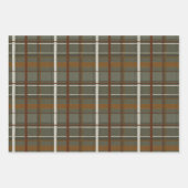 Weihnachtskollektion | Grün Kariert, Blüten, Zeder Geschenkpapier Set (Vorderseite)