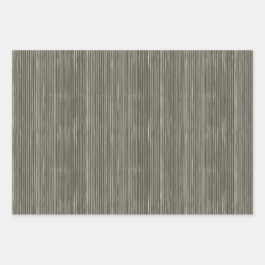 Weihnachtskollektion | Grüne Zeder, Kariert, Strei Geschenkpapier Set (Vorderseite 3)