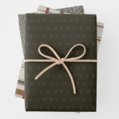 Weihnachtskollektion | Grüne Zeder, Kariert, Strei Geschenkpapier Set (Beispiel)