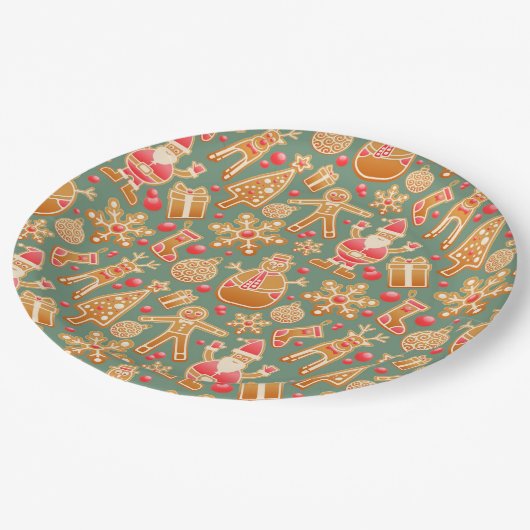 Weihnachtskollektion Pappteller (Schrägansicht)