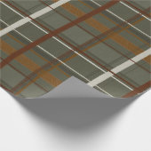 Weihnachtskollektion | Plaid Green, Creme, Tan Geschenkpapier (Ecke)