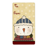 Weihnachtskollektion Snowman Geschenkartikel Tags (Vorne)