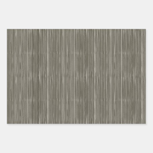 Weihnachtskollektion | Streifen grün, rot, Gold Geschenkpapier Set (Vorderseite)