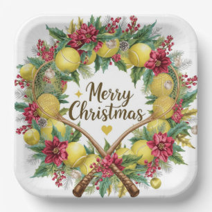 Weihnachtskollektion Tennis Pappteller