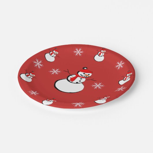 Weihnachtskollektion von Suzanne Elizabeth - Feier Pappteller (Schrägansicht)