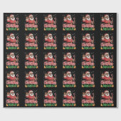 Weihnachtskommad Santa Afro Man Proud Black Africa Geschenkpapier (Flach)