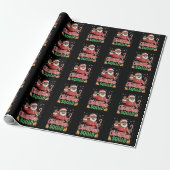 Weihnachtskommad Santa Afro Man Proud Black Africa Geschenkpapier (Ungerollt)