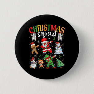 Weihnachtskommad Santa Dabbing Elf Familie Matchin Button