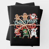 Weihnachtskommad Santa Dabbing Elf Familie Matchin Geschenkpapier Set (Beispiel)