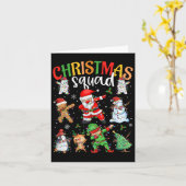 Weihnachtskommad Santa Dabbing Elf Familie Matchin Karte (Gelbe Blume)