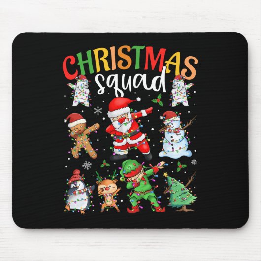 Weihnachtskommad Santa Dabbing Elf Familie Matchin Mousepad (Vorne)