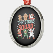 Weihnachtskommad Santa Dabbing Elf Familie Matchin Ornament Aus Metall (Links)