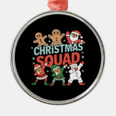 Weihnachtskommad Santa Dabbing Elf Familie Matchin Ornament Aus Metall (Vorne)