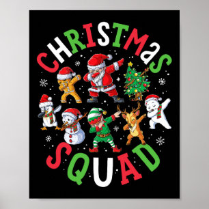 Weihnachtskommad Santa Dabbing Elf Familie Matchin Poster