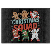 Weihnachtskommad Santa Dabbing Elf Familie Matchin Schneidebrett (Vorderseite)