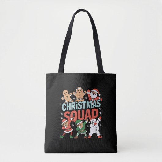 Weihnachtskommad Santa Dabbing Elf Familie Matchin Tasche (Vorderseite)