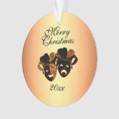 Weihnachtskomödie und die Masken des Tragedy Theat Ornament (Vorderseite)