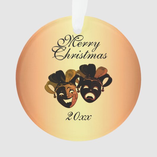 Weihnachtskomödie und die Masken des Tragedy Theat Ornament (Vorderseite)