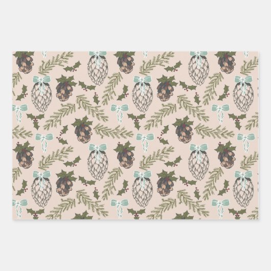 Weihnachtskone Geschenkpapier Set (Vorderseite)