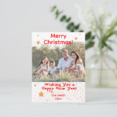 Weihnachtskonfetti-Foto-Postkarte Postkarte (Stehend Vorderseite)