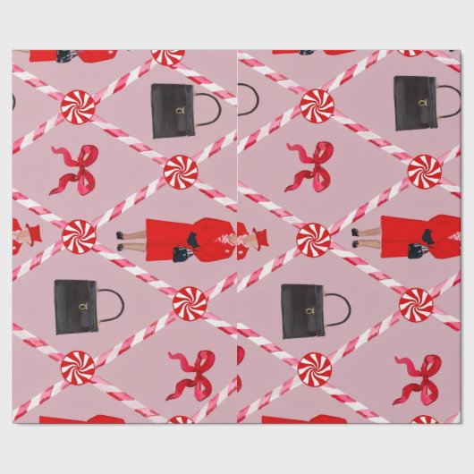 Weihnachtskönigin  geschenkpapier (Saum)