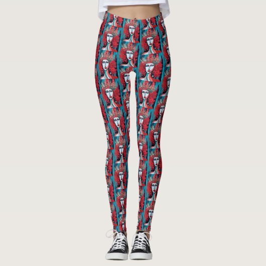 Weihnachtskönigin Leggings (Vorderseite)