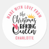Weihnachtskönigin nach Maß Runder Aufkleber (Vorderseite)