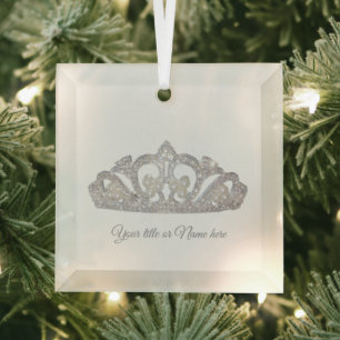 Weihnachtskönigliche Krone Ornament Aus Glas