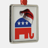 Weihnachtskonservativ Silbernes Ornament (Rechts)