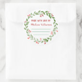 Weihnachtskonservierung |hausgemachte Marmelade od Runder Aufkleber (Tasche)