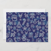 Weihnachtskonstellation Familienfoto Collage Blue Feiertagskarte (Rückseite)