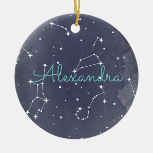 Weihnachtskonstellation Keramik Ornament (Vorne)