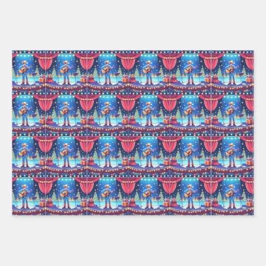 Weihnachtskonzert für Männer und Frauen Geschenkpapier Set (Vorderseite)