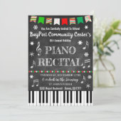 Weihnachtskonzert Piano Einladung (Stehend Vorderseite)
