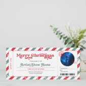 Weihnachtskonzert-Veranstaltungs-Show-Geschenk-Tic Einladung (Stehend Vorderseite)