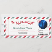Weihnachtskonzert-Veranstaltungs-Show-Geschenk-Tic Einladung (Vorderseite)