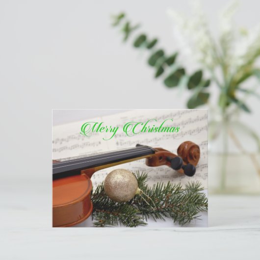 Weihnachtskonzert Violin Postkarte (Stehend Vorderseite)