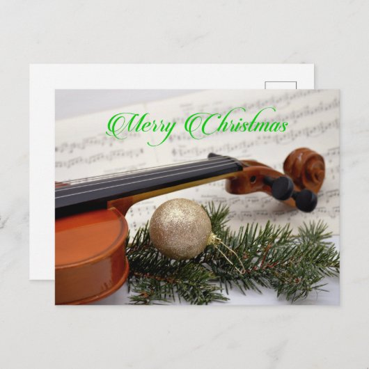 Weihnachtskonzert Violin Postkarte (Vorne/Hinten)