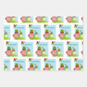 Weihnachtskoordinate Raubvögel 3 Geschenkpapier Set (Vorderseite 2)