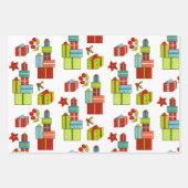 Weihnachtskoordinate Raubvögel 3 Geschenkpapier Set (Vorderseite)