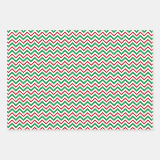 Weihnachtskoordinaten in Rot und Grün 3 Spaß Geschenkpapier Set (Vorderseite 2)