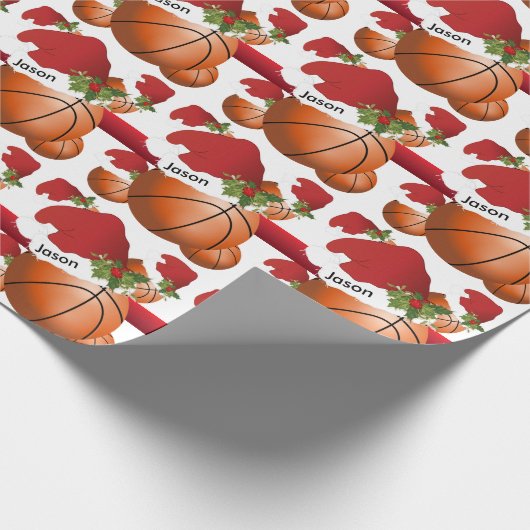 Weihnachtskorb | DIY Text Geschenkpapier (Ecke)