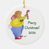 Weihnachtskorbschmuck Keramik Ornament (Hinten)