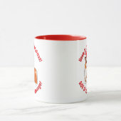 Weihnachtskorgi Hund mit Weihnachtsmannmütze Tasse (Zentrum)