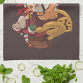 Weihnachtskorgis Geschirrtuch (Gefaltet)